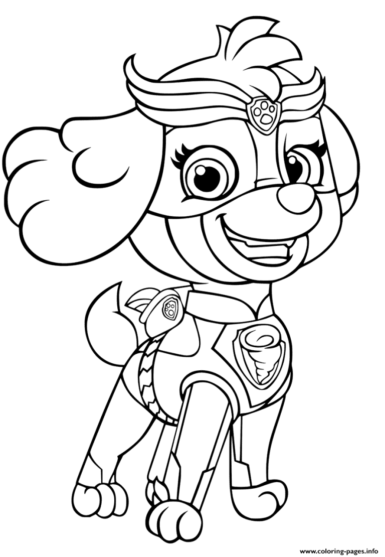 Paw Patrol Coloring Pages Mighty Pups