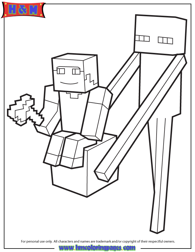 Coloring Pages Minecraft Enderman