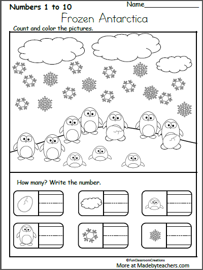Free Printable Writing Kindergarten Math Worksheets