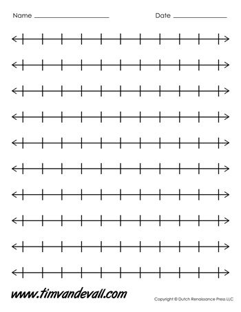Printable Blank Open Number Line Template