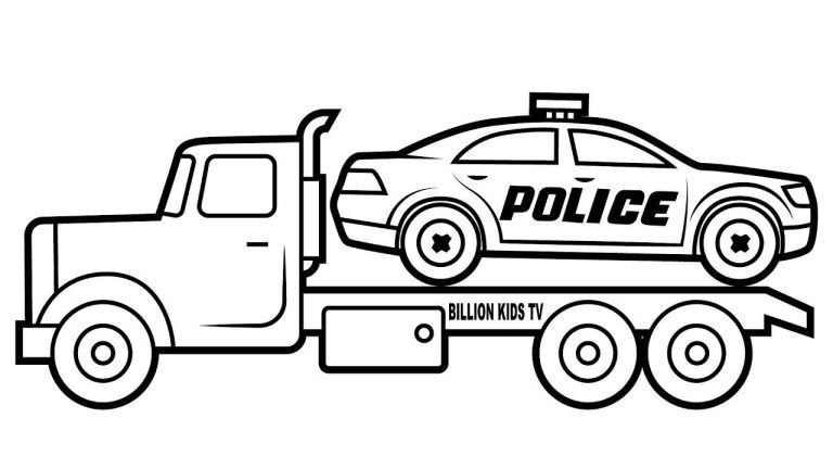 Police Cruiser Coloring Pages