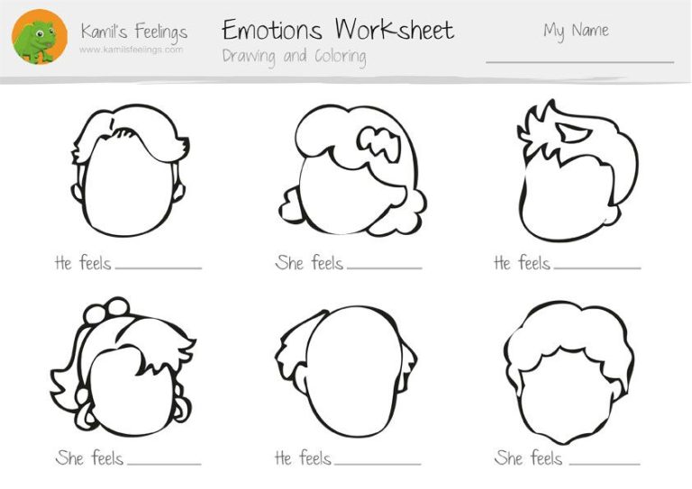 Feelings Worksheets For Kids