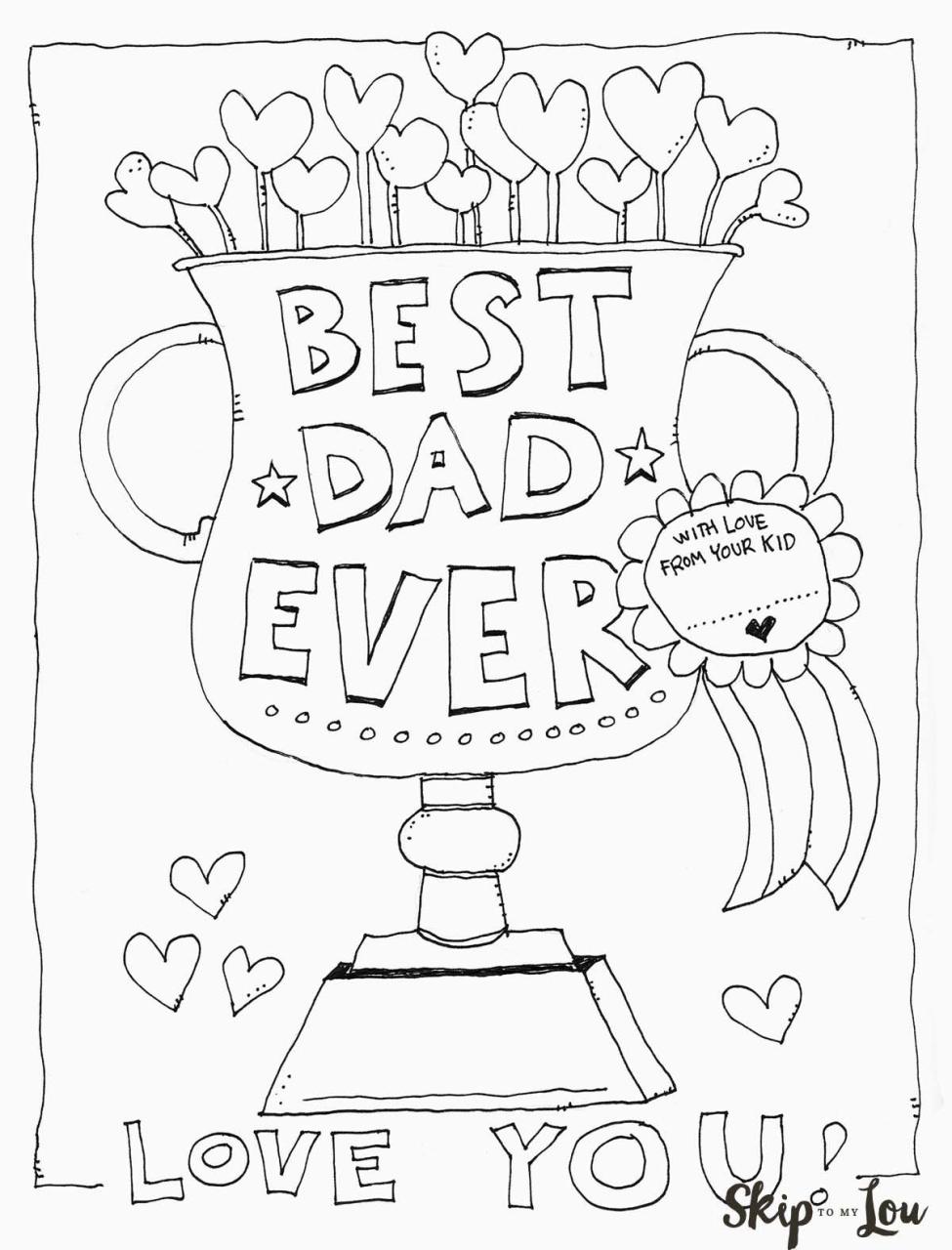 Father's Day Coloring Pages Printable