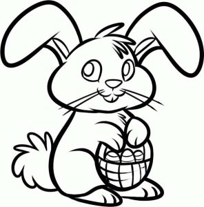 Easy Easter Bunny Coloring Pages at Free printable
