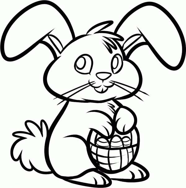 Easter Bunny Coloring Pages Simple