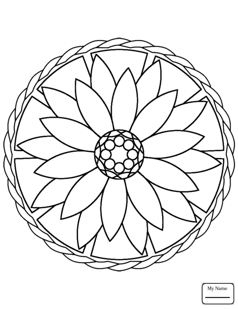 Coloring Pages Mandala Easy