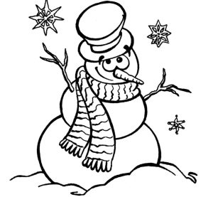 Easy Snowman Coloring Pages at GetDrawings Free download