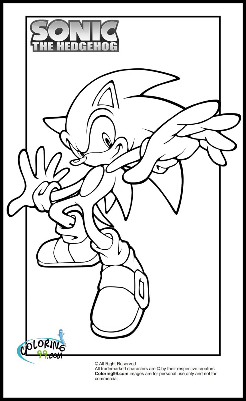 Sonic Coloring Pages Minister Coloring