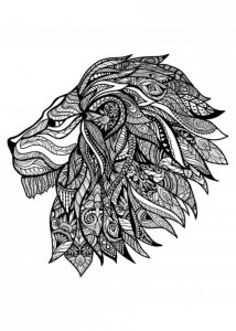 lion illustration Animals Poster Print metal posters in 2020 Lion