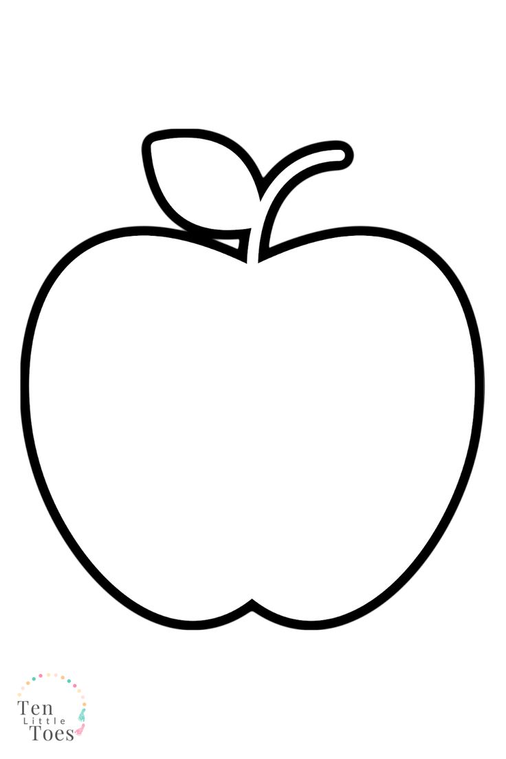 Apple Coloring Pages Easy