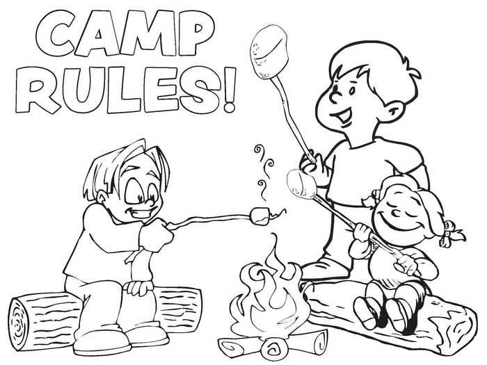 Camping Coloring Pages Pdf