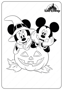 Minnie & Mickey Halloween Coloring Pages Halloween coloring book