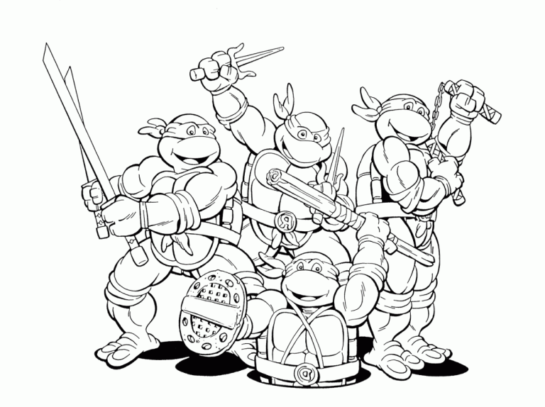 Ninja Turtle Coloring Pages Free