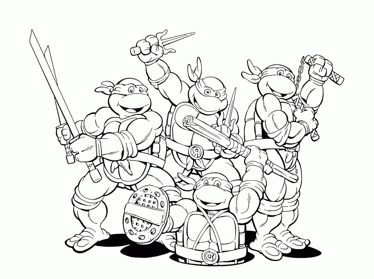 Ninja Turtles Coloring Pages Pdf Coloring Home