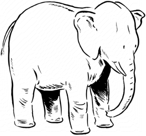 Print & Download Teaching Kids through Elephant Coloring Pages