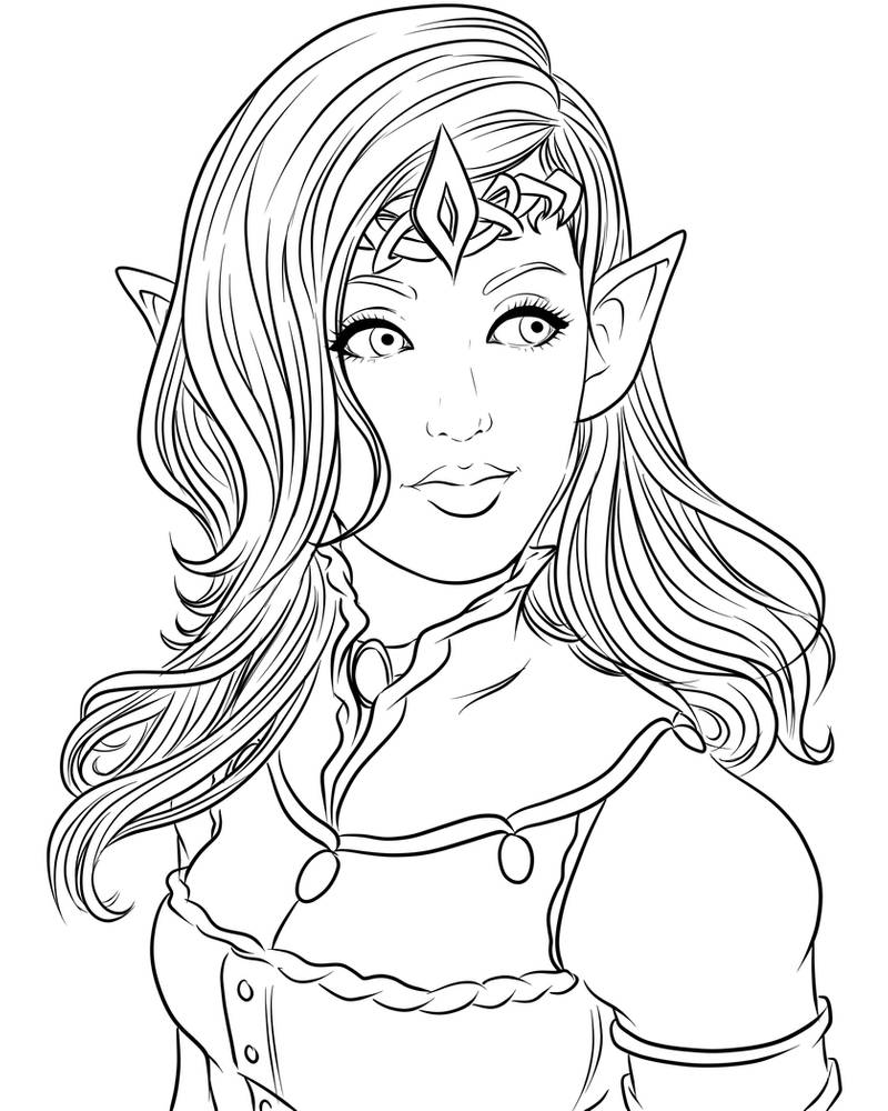 Queen Elf Coloring pages for you