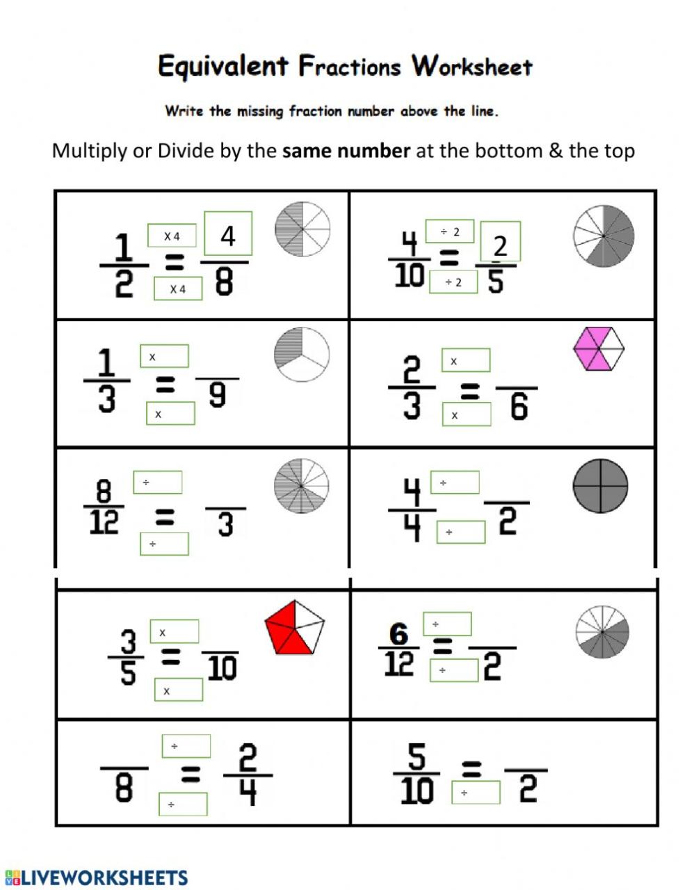 3Rd Grade Fractions Worksheets With Answers