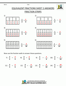 Understanding Equivalent Fractions Worksheet Fraction Worksheets Free