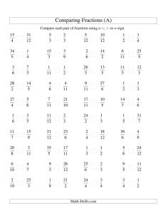 Equivalent Fractions Worksheet With Answer Key Fraction Worksheets