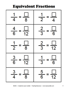 Equivalent Fraction Worksheets 5th Grade Worksheets Master