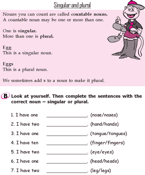English Worksheets For Grade 2 Singular And Plural
