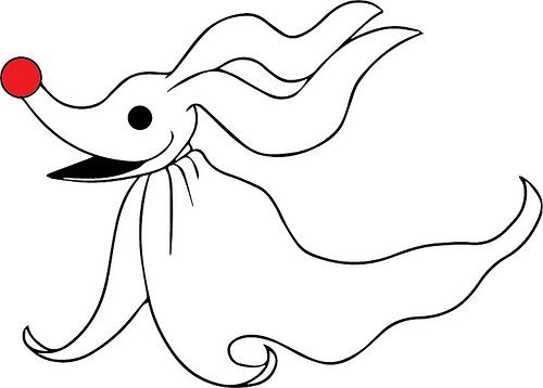 Nightmare Before Christmas Zero Coloring Pages