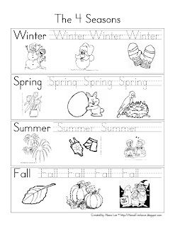 Four Seasons Worksheets For Grade 1