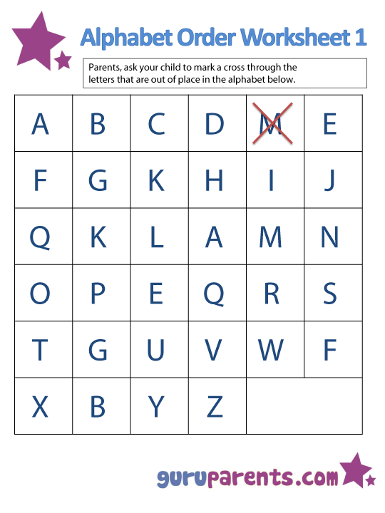 Alphabet Worksheets For Kids-letter Recognition