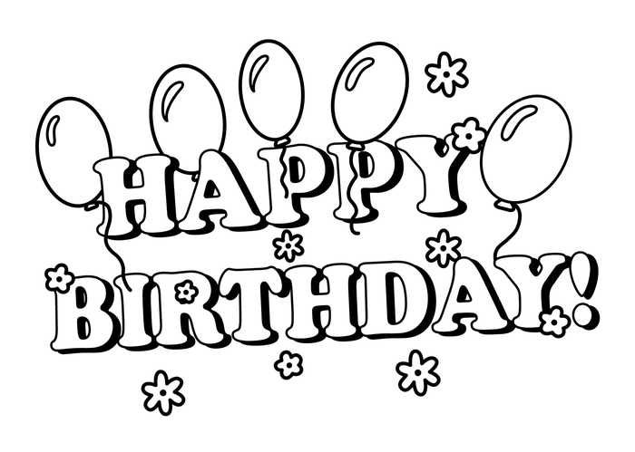 Happy Birthday Coloring Pages Pdf