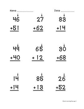 Double Digit Addition Worksheets With Pictures