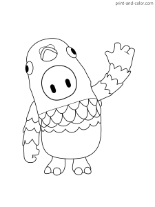 Fall guys coloring pages Print and