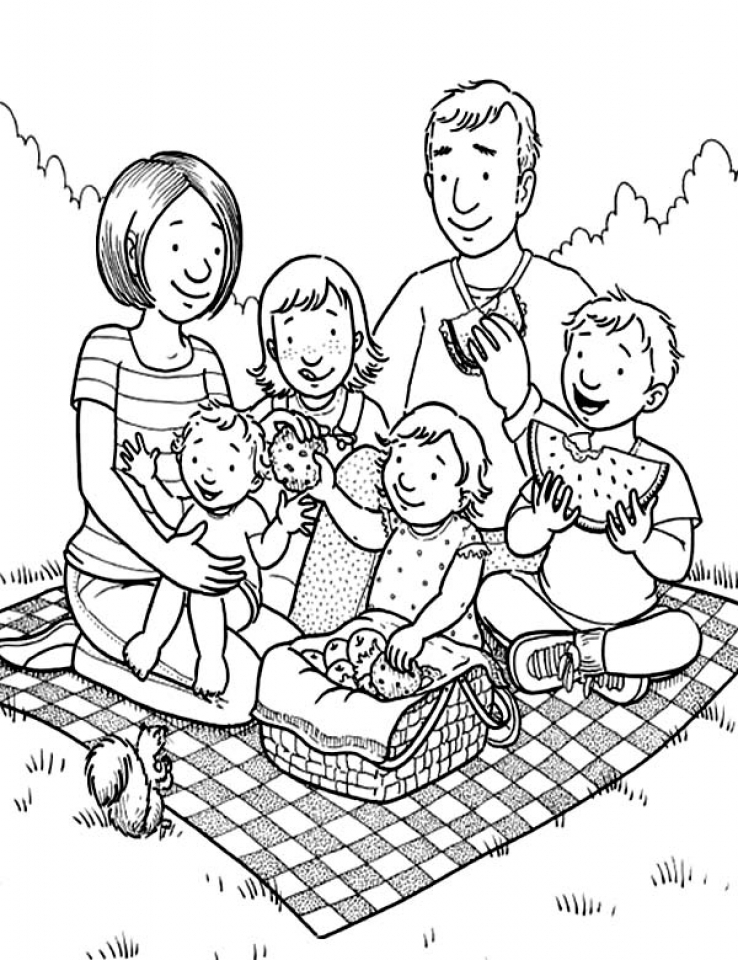 Family Coloring Pages For Toddlers