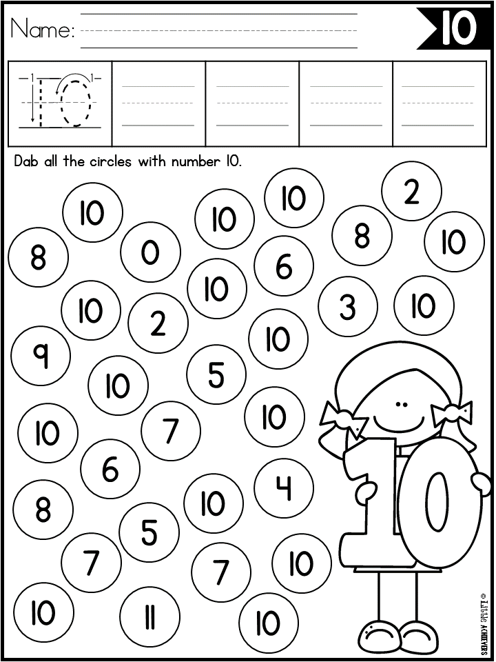 Preschool Counting Worksheets 1-20