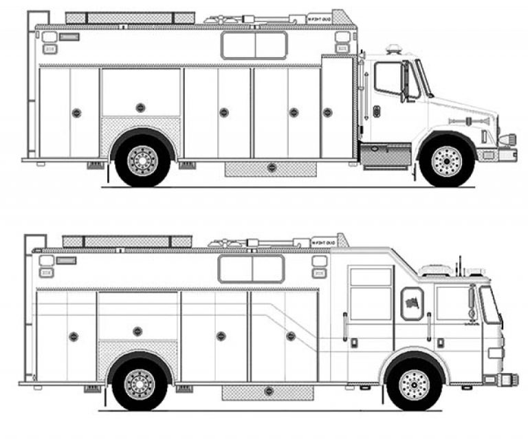 Fire Truck Coloring Page Online