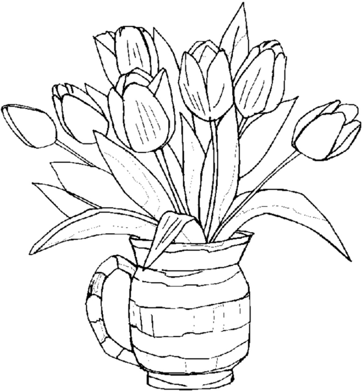 Flowers Coloring Page Printable