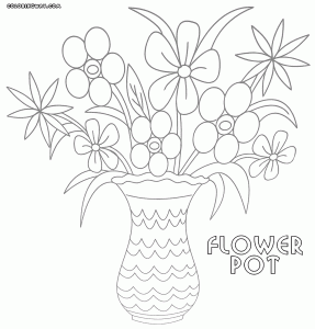 Flower pot coloring pages Coloring pages to download and print