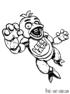Five nights at freddy's coloring pages Print and
