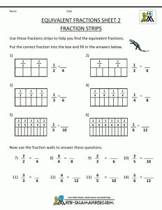 Equivalent Fractions Worksheet Common Core Fraction Worksheets Free