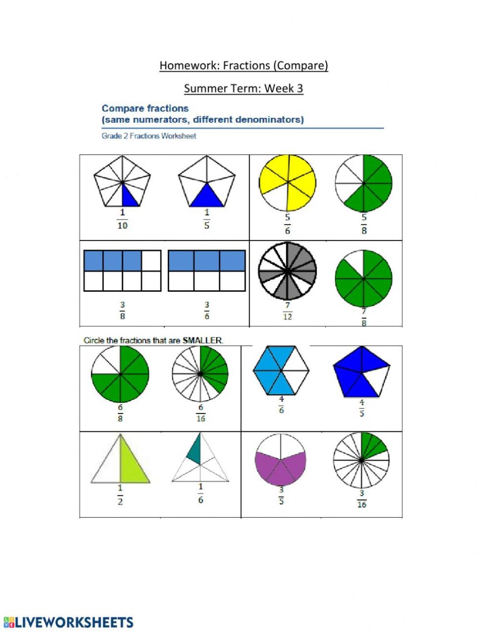 Fraction Worksheets For Grade 2 Pdf Worksheets Free Download