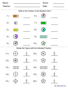 fraction worksheet for grade 3 cbse Printable Worksheets