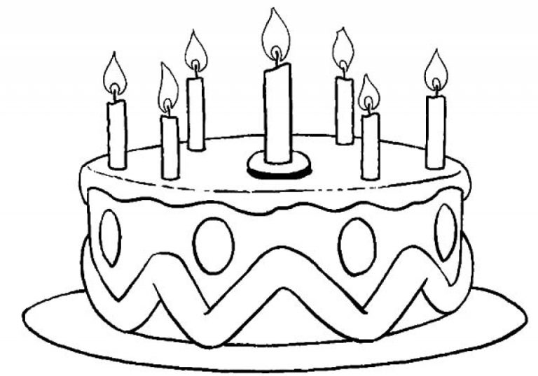Birthday Cake Coloring Pages To Print
