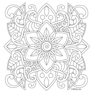 How To Draw A Mandala (With Free Coloring Pages!) Drawings Free