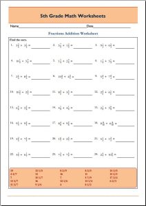 Grade 5 Math Worksheets Activity Shelter