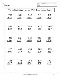 Free Printable Subtraction Worksheets For 2Nd Grade Free Printable
