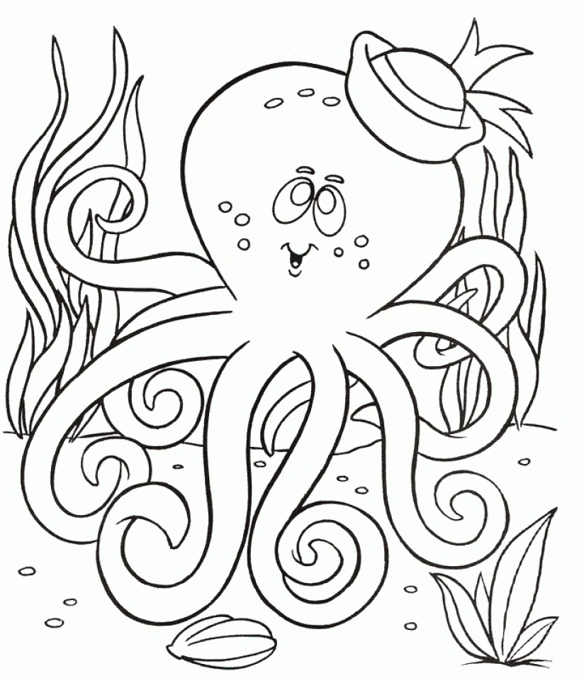 Octopus Coloring Page Free Printable
