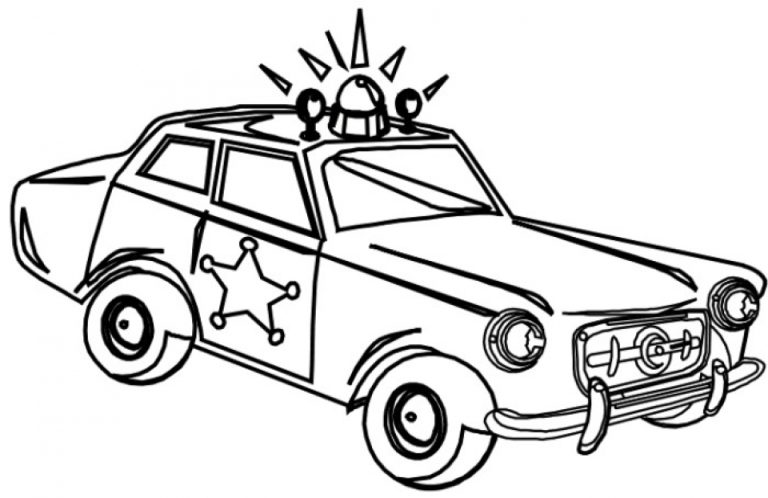 Police Car Colouring Pages Printable