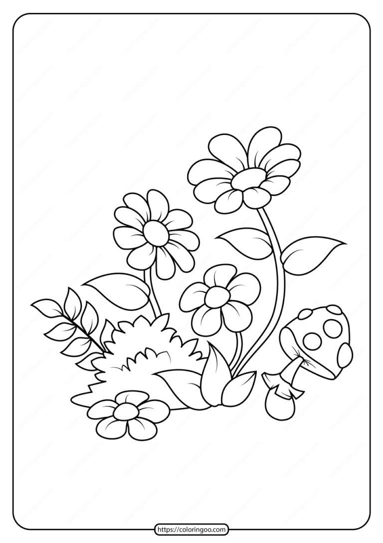 Printable Flower Coloring Pages Pdf