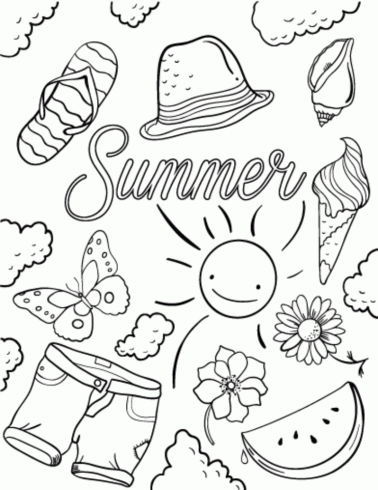 20+ Free Printable Summer Coloring Pages
