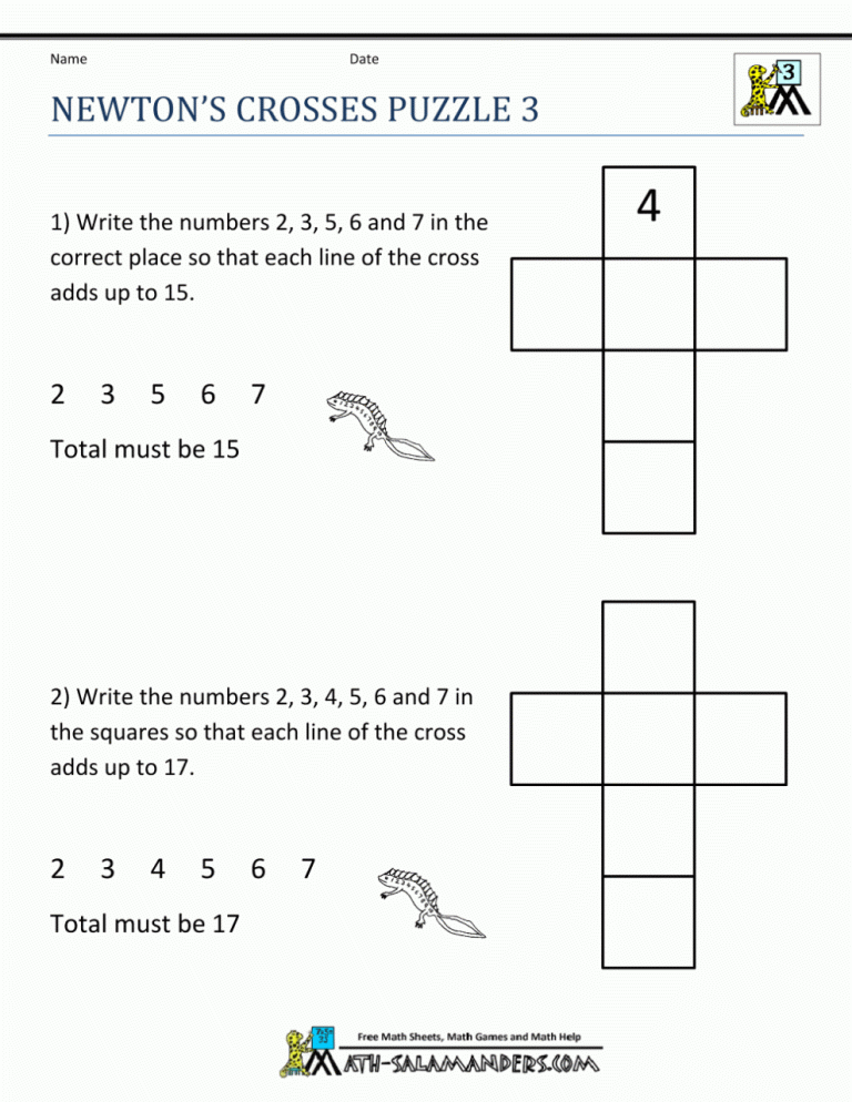 Fun Math Worksheets Grade 3