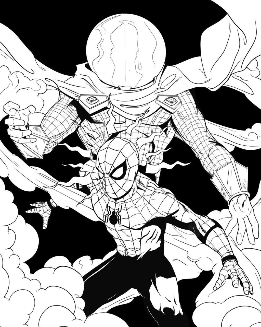 Spider Man Far From Home Coloring Pages